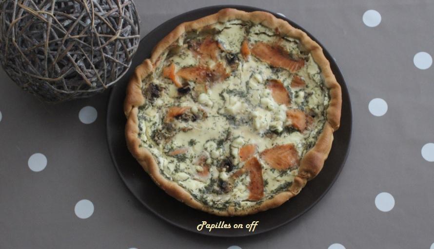 Quiche au fromage frais et saumon fumé