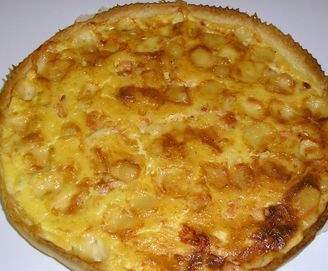 Quiche au saumon fumé, tomates et courgettes