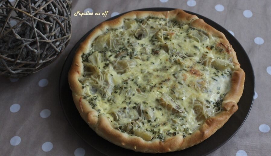 Quiche aux artichauts et champignons