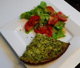 Quiche de fanes de radis et lardons