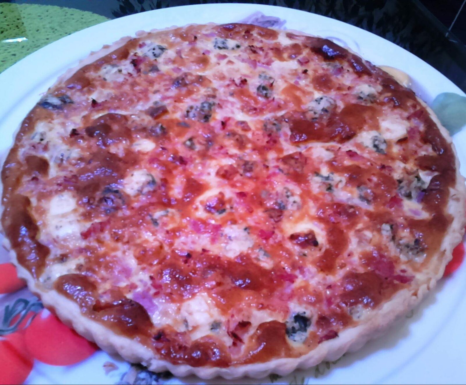 Quiche jambon - bleu