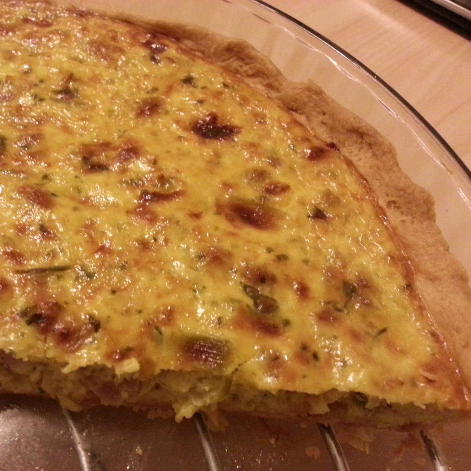Quiche lardons poireaux ricotta