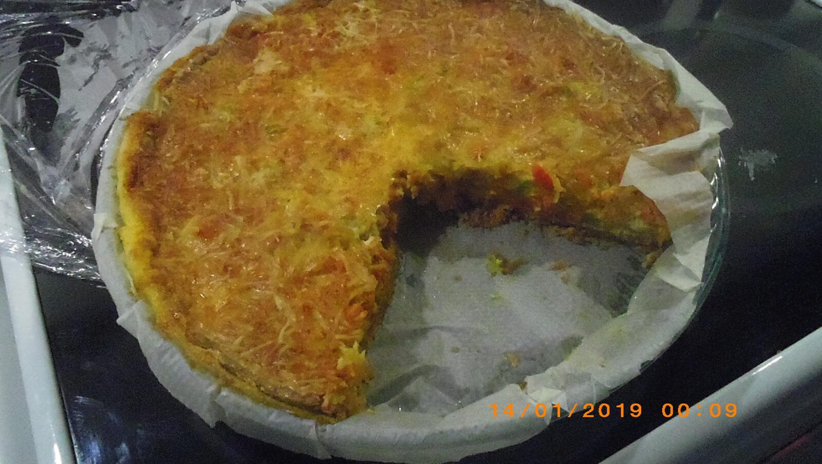 Quiche poivron, courgette, carotte