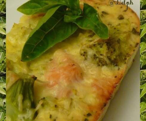 Quiche sans pâte Brocolis et Saumon