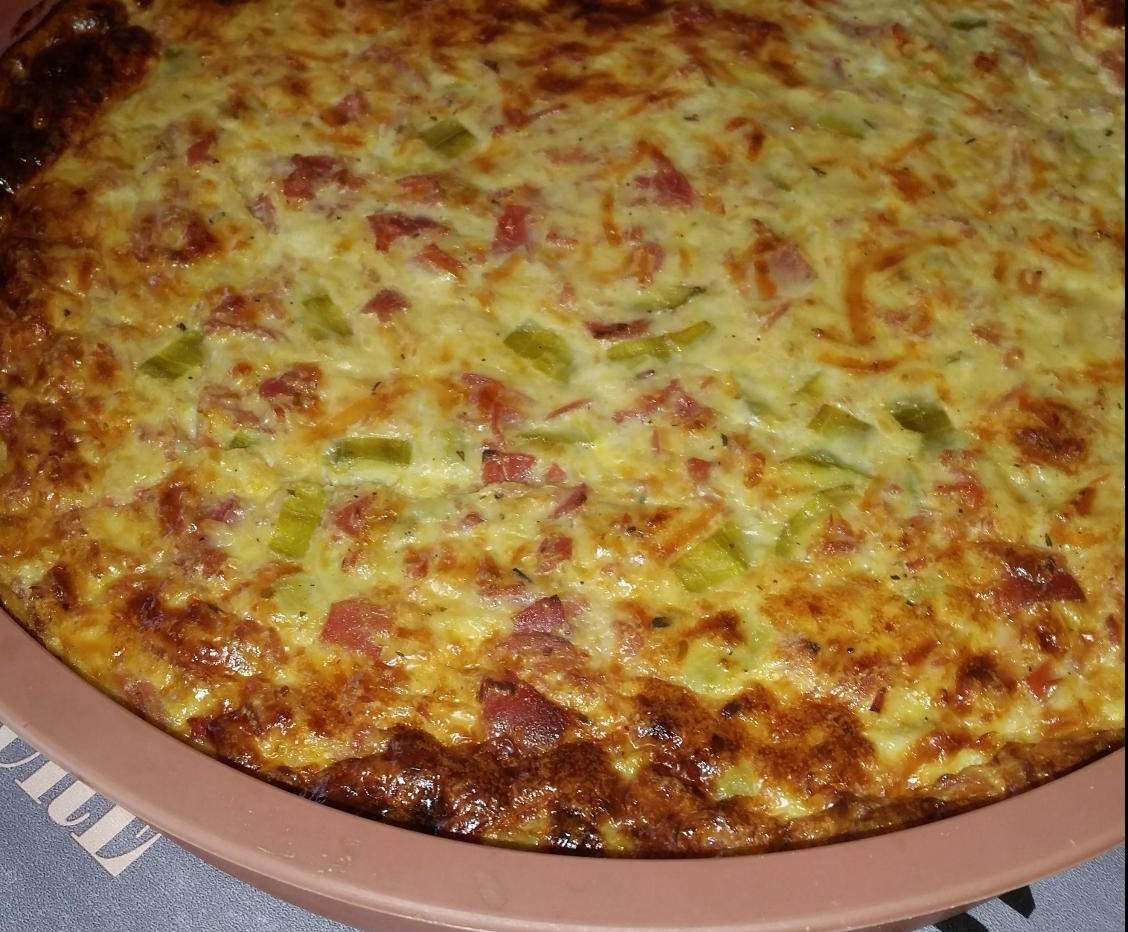 Quiche sans pâte courgettes jambon