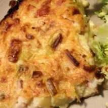 Quiche sans pate, poireaux-chèvre