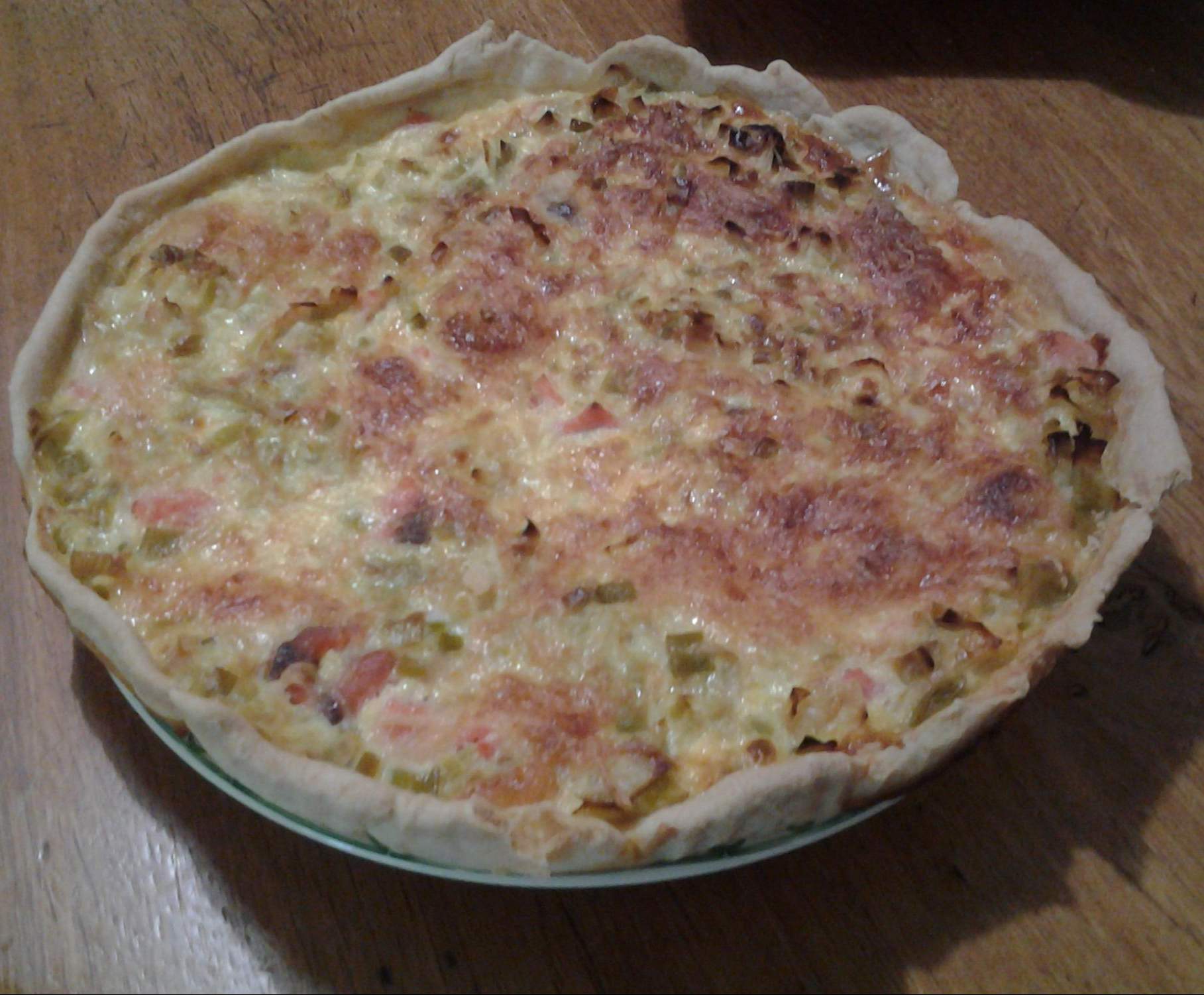 Quiche saumon fumé / poireaux