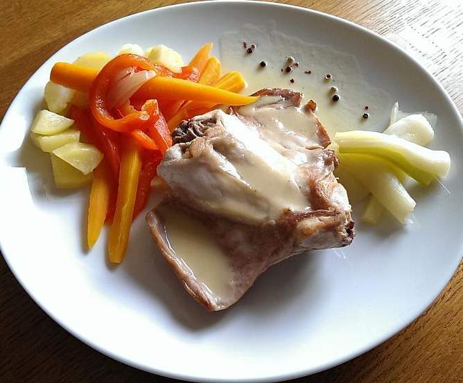 Râble de lapin et ses légumes fondants