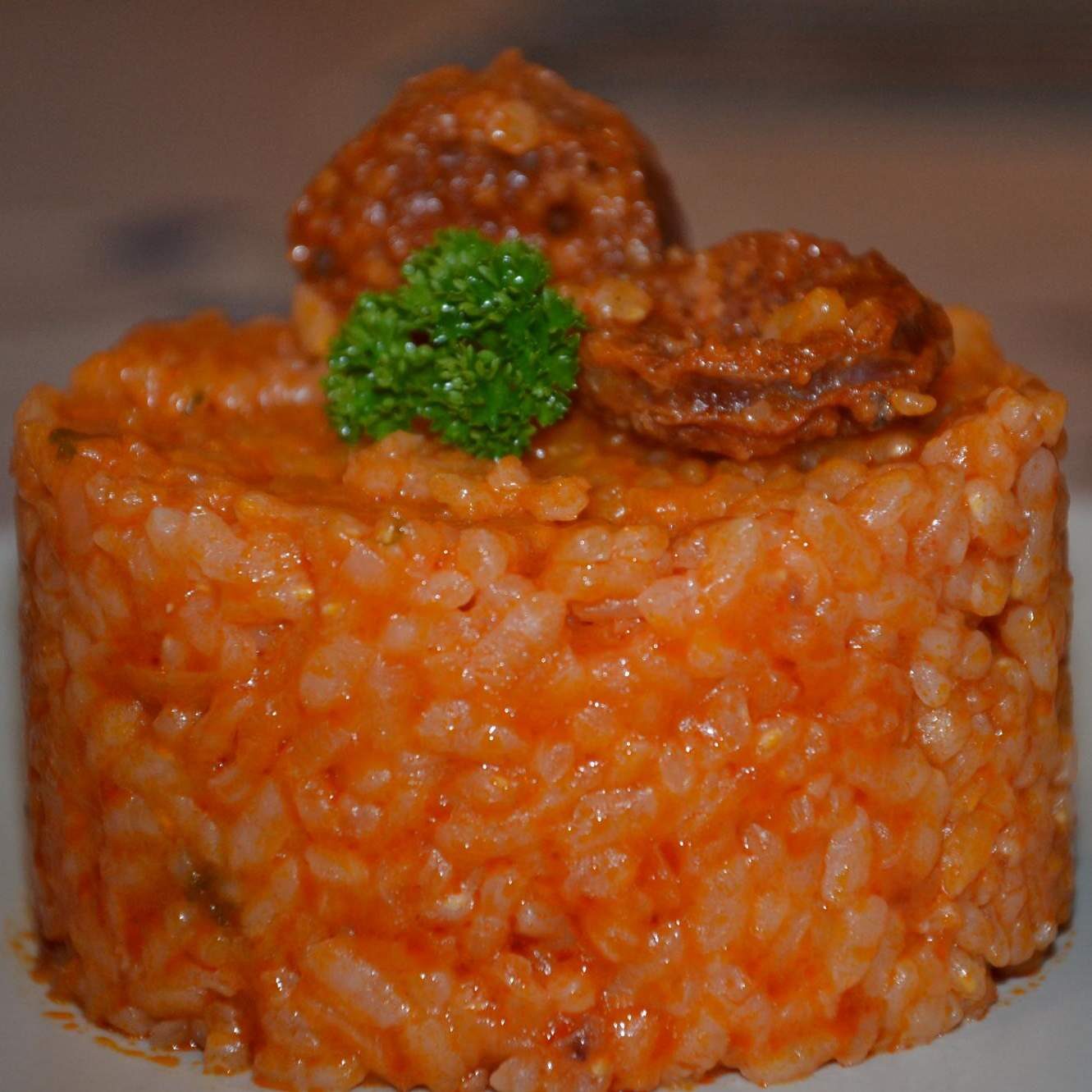Risotto au chorizo et à la tomate
