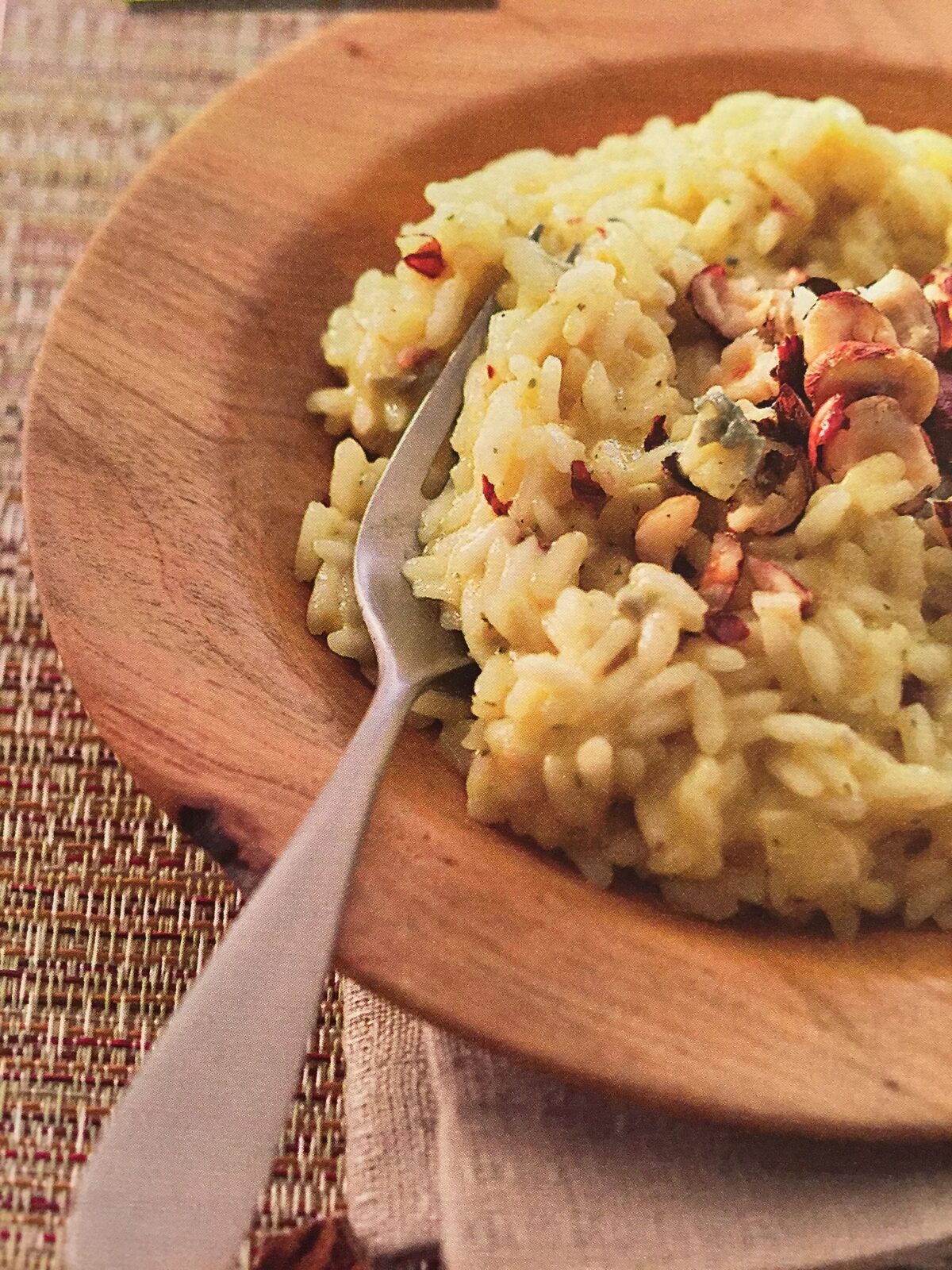 Risotto au morbier et aux noisettes