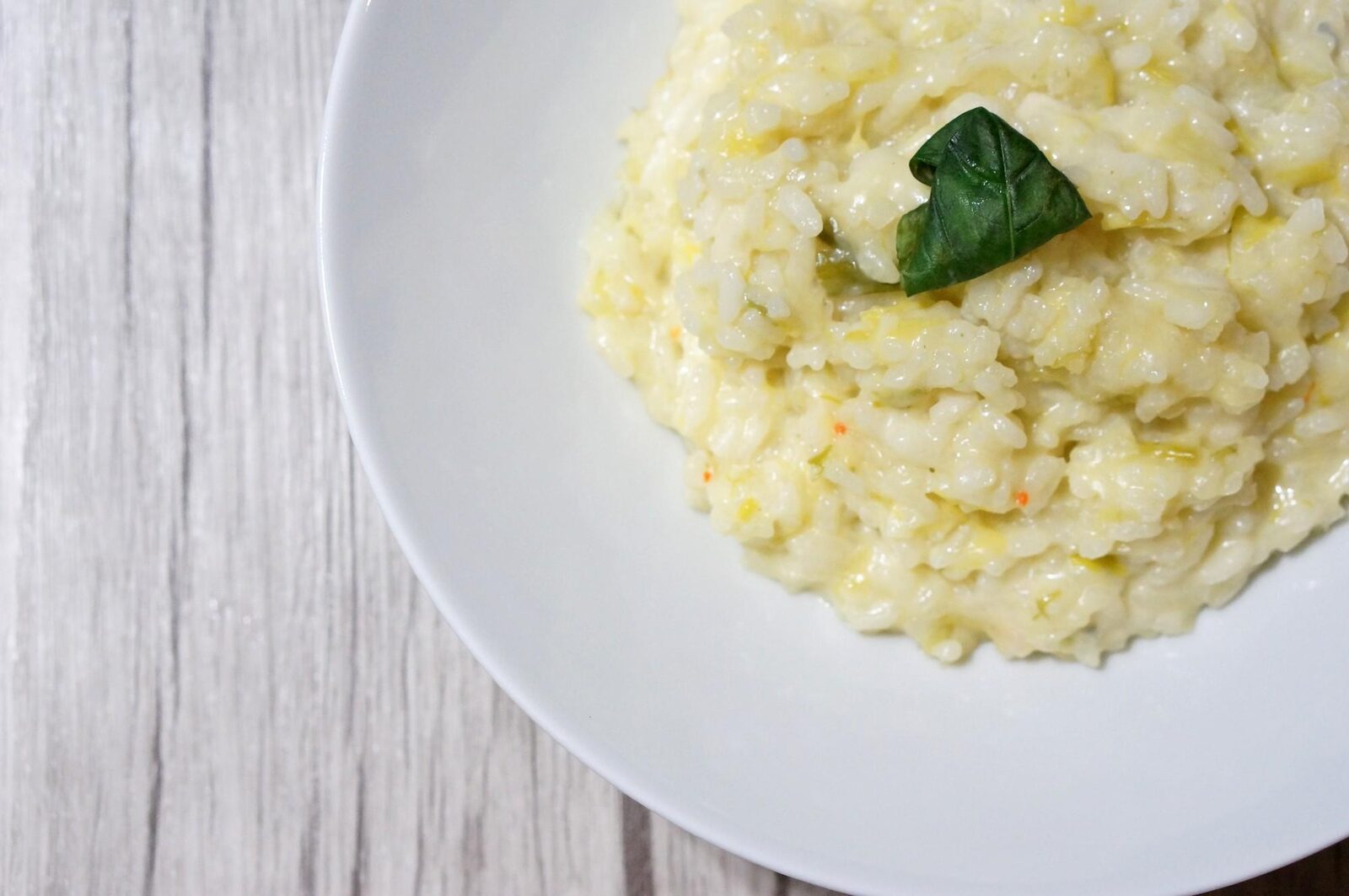 Risotto au poireau et gorgonzola