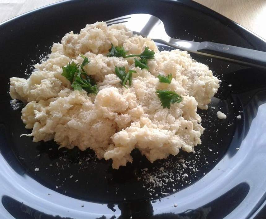 Risotto au poulet et à la moutarde
