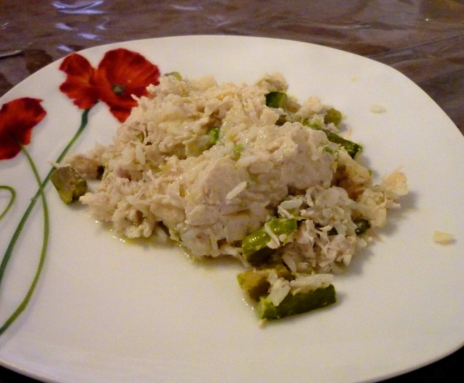 Risotto aux asperges et poulet