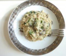 Risotto aux champignons et courgettes