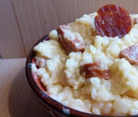 Risotto crémeux au chorizo