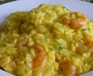 Risotto crevettes coco curry