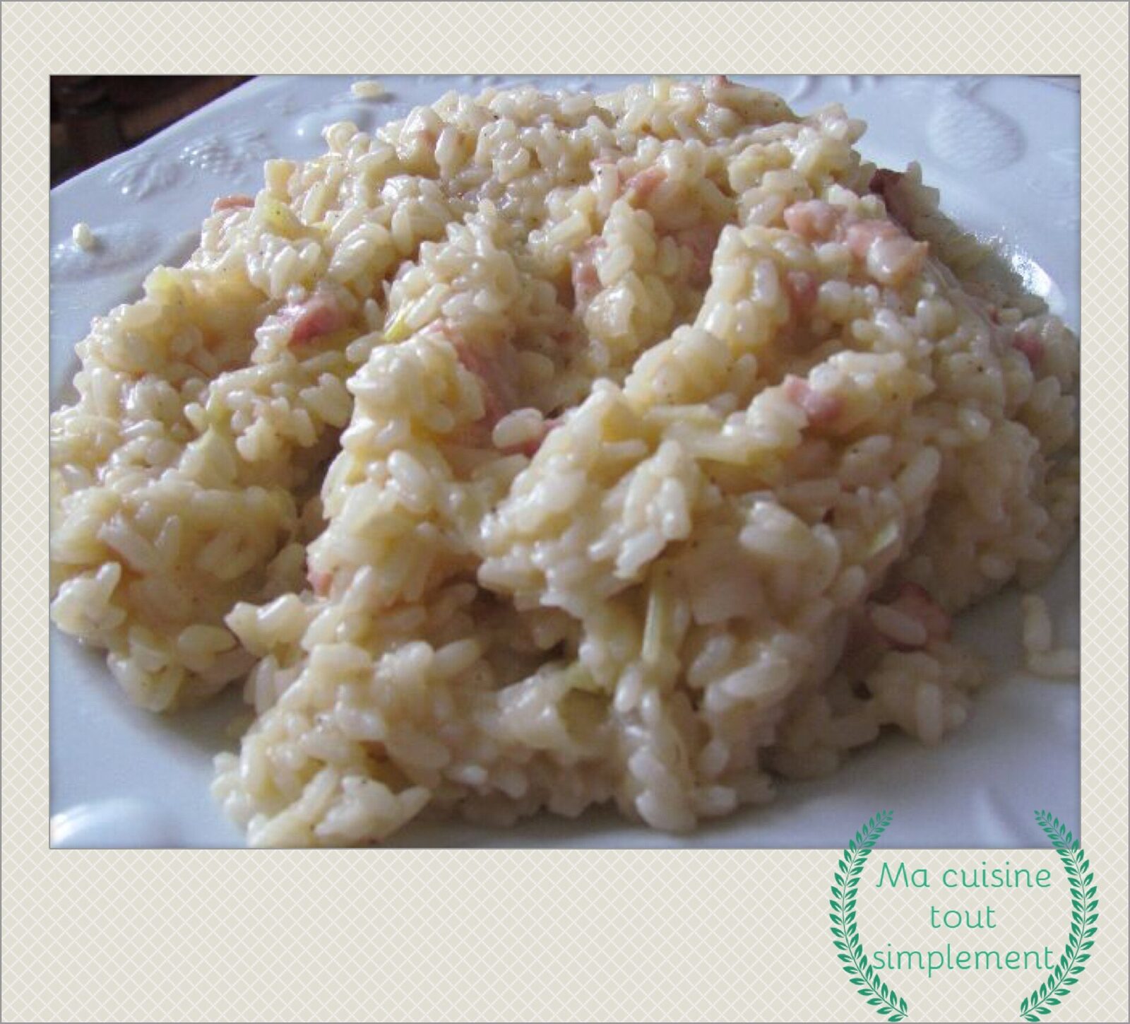Risotto lardons et poireau