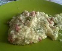 Risotto lardons poivrons