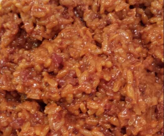 Risotto rouge au saucisson sec