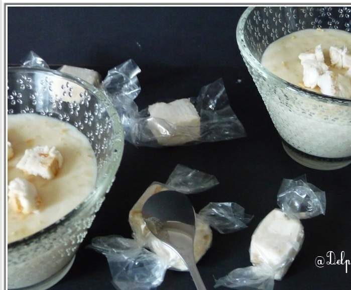 Riz au lait au nougat.