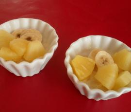 riz au lait de coco, banane et ananas