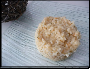 Riz crémeux au saumon fumé