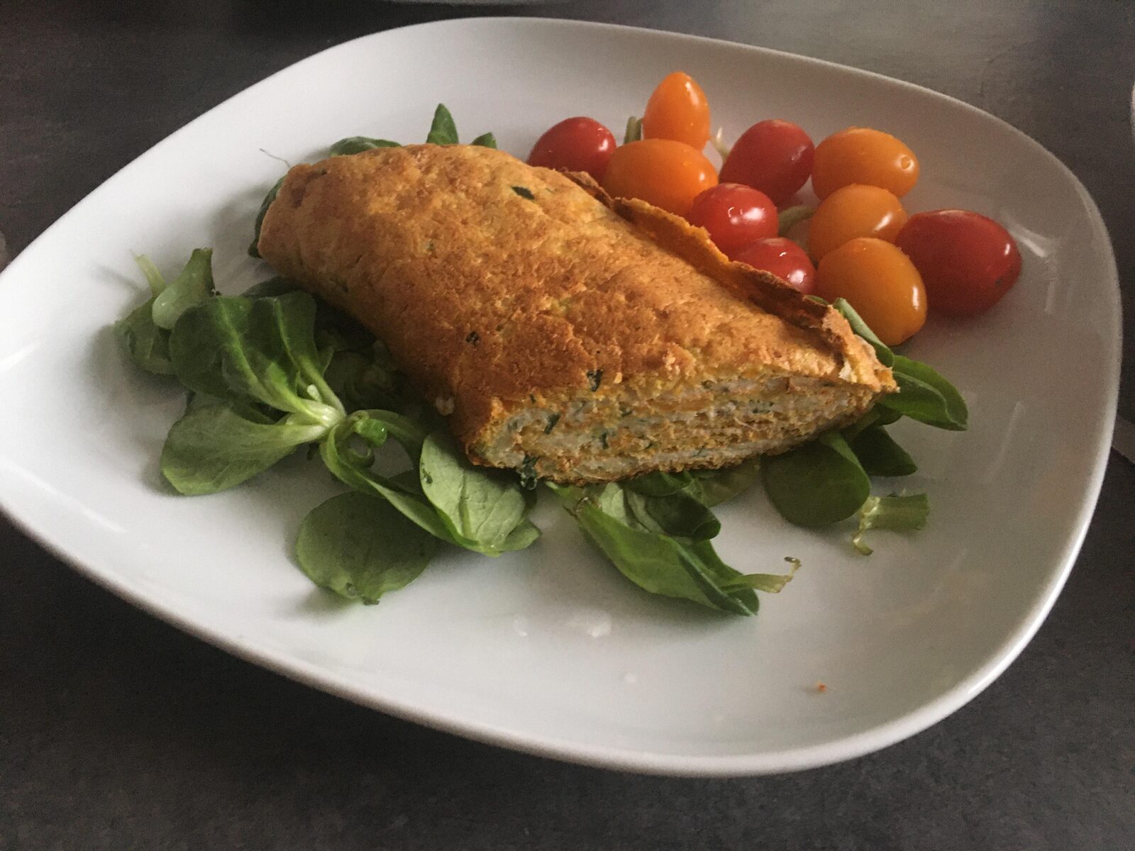 Roulé courgettes et saumon fumé