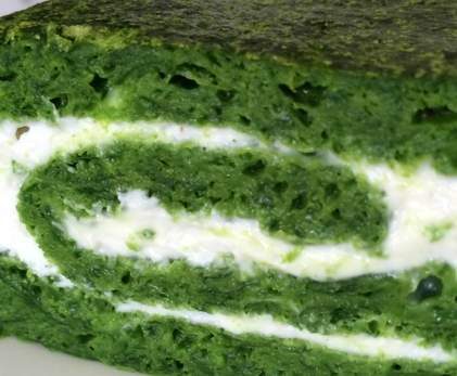 Roulé d'épinards au chèvre frais