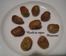 Roulé de crêpes ...pour l'apéro...avec reste de pâte