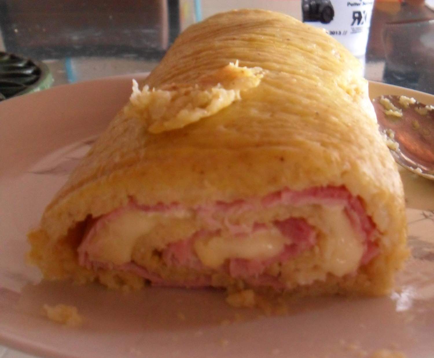 roulé de pomme de terre jambon et coulommiers