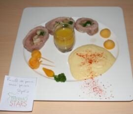 Roulé de porc aux poires