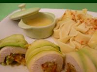 Roulé de poulet aux poivrons: