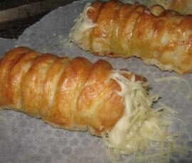 Roulés feuilletés fromage/champignons/dinde