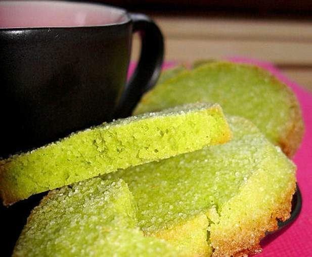 Sablés au thé matcha