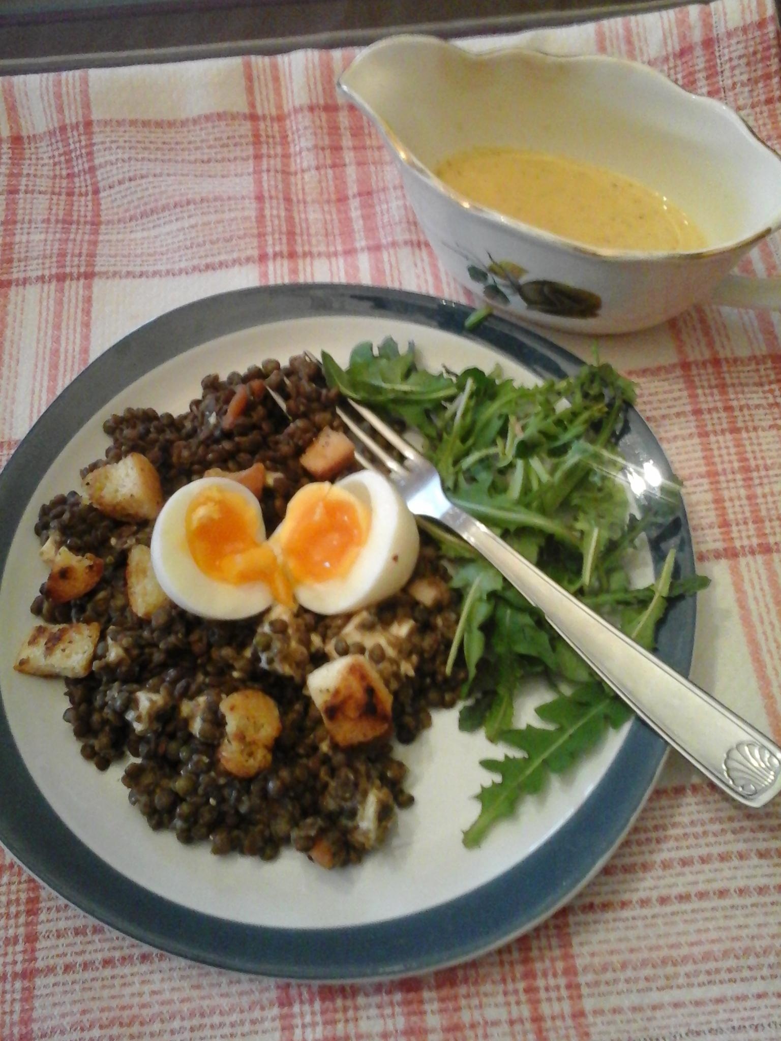 SALADE DE LENTILLES AU BLEU D'AUVERGNE