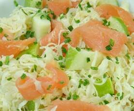 Salade de pommes et saumon