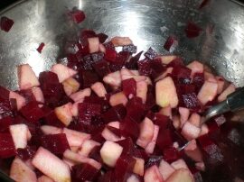 Salade originale et rapide pomme betterave comté