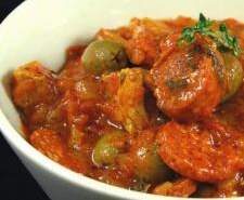 Sauté de veau aux olives vertes et au chorizo