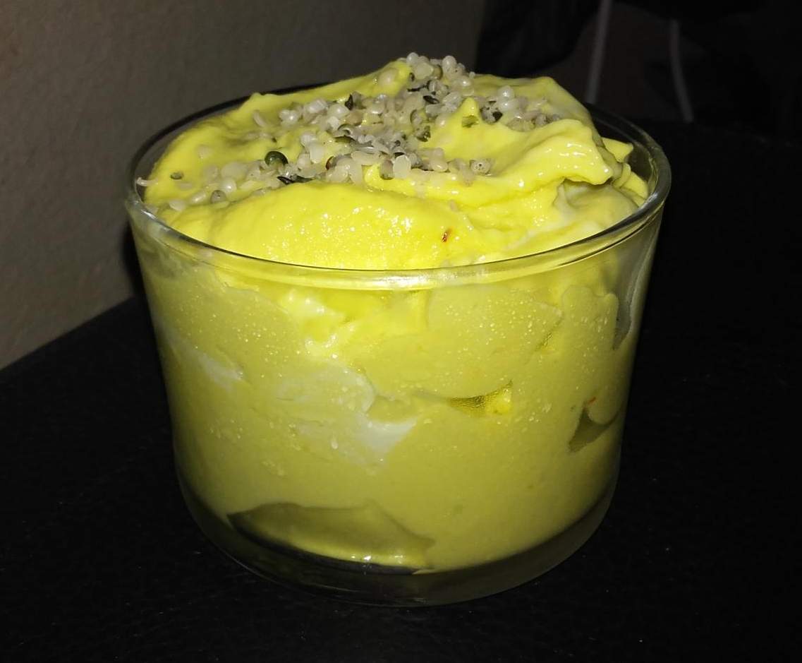 Sorbet mangue avocat au safran