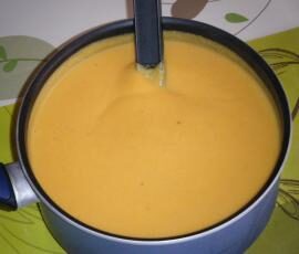 Soupe céléri boule, potimarron, panais et patates douces