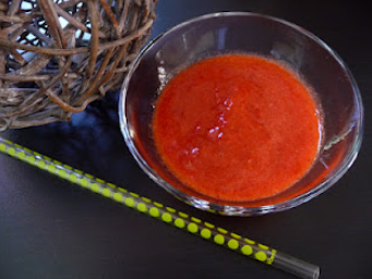 Soupe de fraises et pommes au muscat