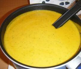 Soupe potimarron carottes et courgettes