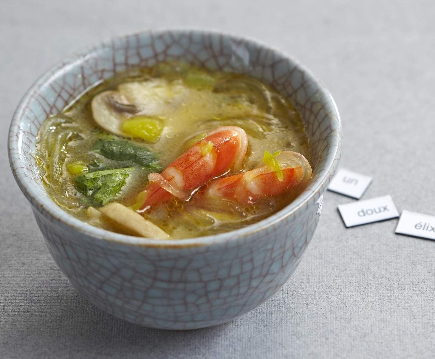 Soupe thaï aux crevettes
