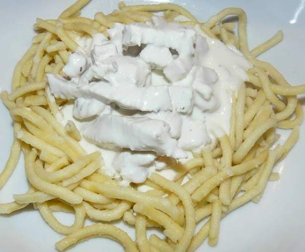 Spatzeles au poulet et boursin
