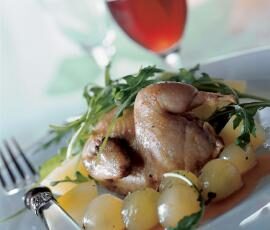 Spécial fêtes - Cailles au raisin et vin doux