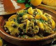 Tajine de poulet citron olive
