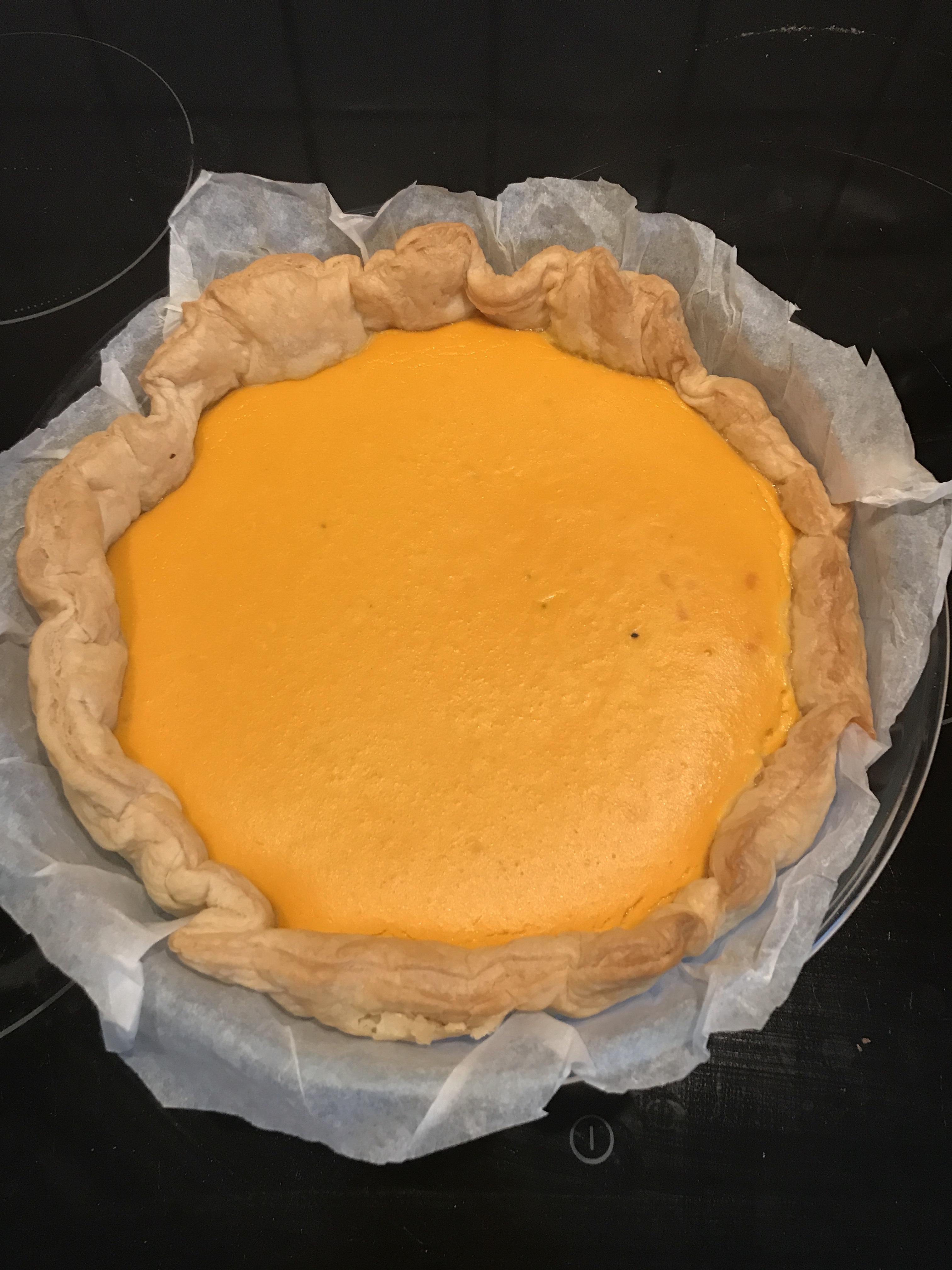 Tarte au butternut, mascarpone et piment d'espelette