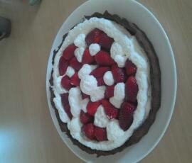 TARTE AU CHOCOLAT ET FRAISE
