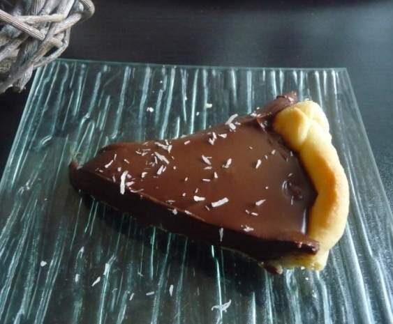 Tarte au chocolat et fruits de la passion