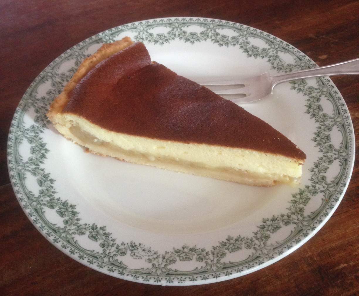 Tarte au fromage blanc et compote de pomme